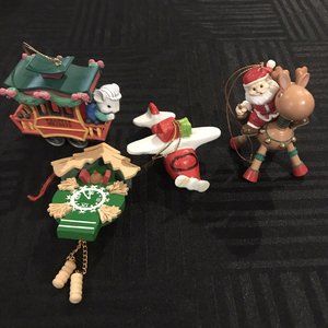 Festive Holiday Ornament Set - Santa and Friends